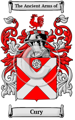 Cury Family Crest/Coat of Arms