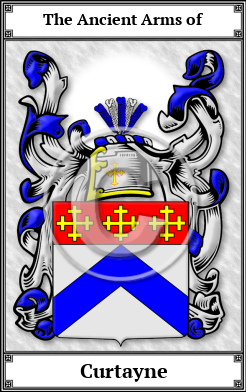 Curtayne Family Crest Download (JPG) Book Plated - 600 DPI
