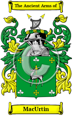 MacUrtin Family Crest/Coat of Arms