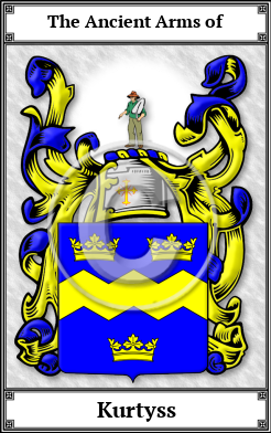 Kurtyss Family Crest Download (JPG)  Book Plated - 150 DPI
