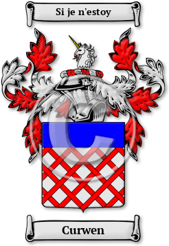Curwen Family Crest Download (jpg) Legacy Series - 150 DPI