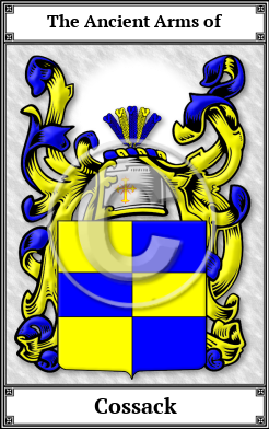 Cossack Family Crest Download (JPG)  Book Plated - 150 DPI