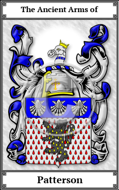 Patterson Family Crest Download (JPG)  Book Plated - 150 DPI