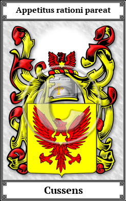 Cussens Family Crest Download (JPG)  Book Plated - 150 DPI