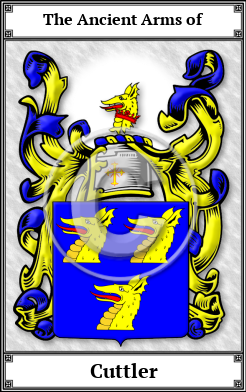Cuttler Family Crest Download (JPG)  Book Plated - 150 DPI