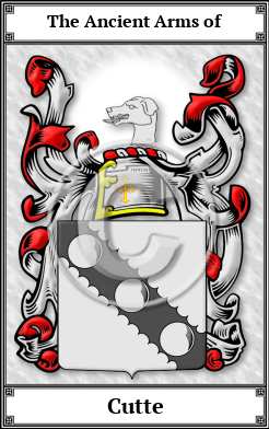 Cutte Family Crest Download (JPG) Book Plated - 600 DPI