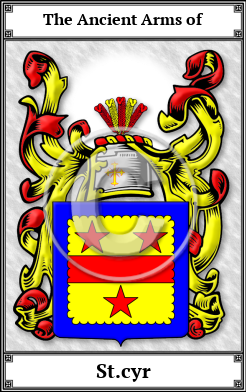 St.cyr Family Crest Download (JPG)  Book Plated - 150 DPI