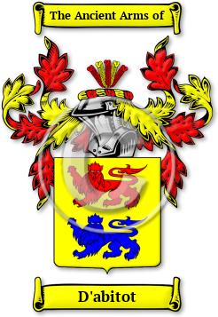 D'abitot Family Crest Download (jpg) Legacy Series - 150 DPI