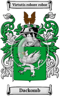 Dackomb Family Crest/Coat of Arms