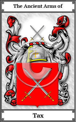 Tax Family Crest Download (JPG)  Book Plated - 150 DPI