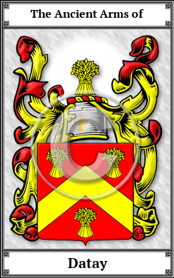 Datay Family Crest Download (JPG) Book Plated - 300 DPI