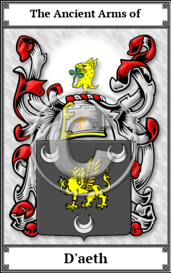 D'aeth Family Crest Download (JPG)  Book Plated - 150 DPI