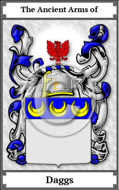 Daggs Family Crest Download (JPG)  Book Plated - 150 DPI