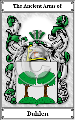 Dahlen Family Crest Download (JPG) Book Plated - 600 DPI