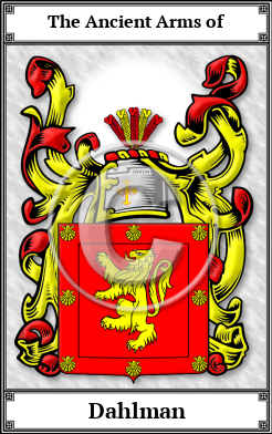 Dahlman Family Crest Download (JPG) Book Plated - 600 DPI