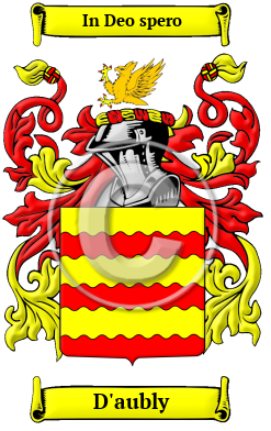 D'aubly Family Crest/Coat of Arms