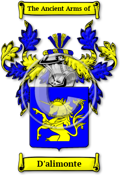 D'alimonte Family Crest Download (jpg) Legacy Series - 150 DPI