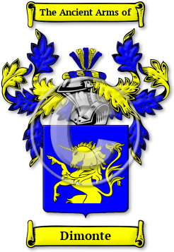 Dimonte Family Crest Download (jpg) Legacy Series - 150 DPI