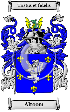 Altoom Family Crest/Coat of Arms