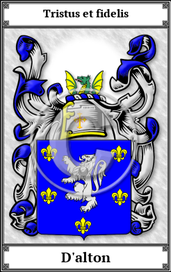 D'alton Family Crest Download (JPG)  Book Plated - 150 DPI