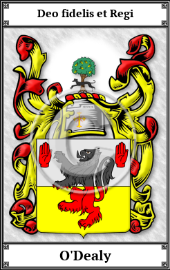 O'Dealy Family Crest Download (JPG)  Book Plated - 150 DPI