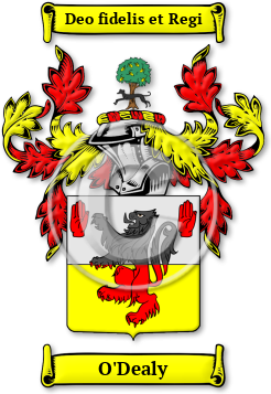 O'Dealy Family Crest Download (jpg) Legacy Series - 150 DPI