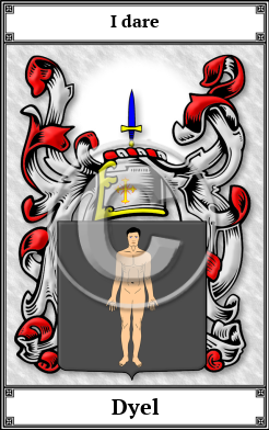 Dyel Family Crest Download (JPG)  Book Plated - 150 DPI