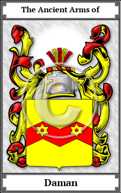 Daman Family Crest Download (JPG)  Book Plated - 150 DPI