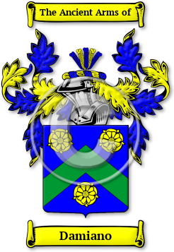 Damiano Family Crest Download (jpg) Legacy Series - 150 DPI