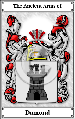 Damond Family Crest Download (JPG) Book Plated - 600 DPI