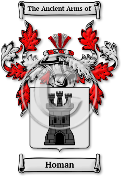 Homan Family Crest Download (jpg) Legacy Series - 150 DPI