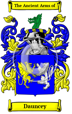 Dauncey Family Crest/Coat of Arms