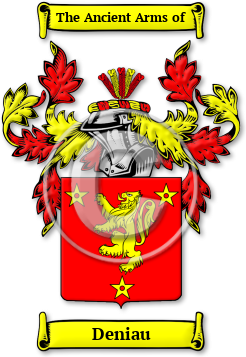 Deniau Family Crest Download (JPG) Legacy Series - 600 DPI