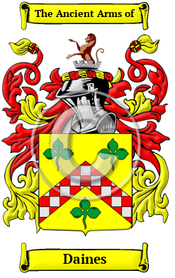 Daines Family Crest/Coat of Arms
