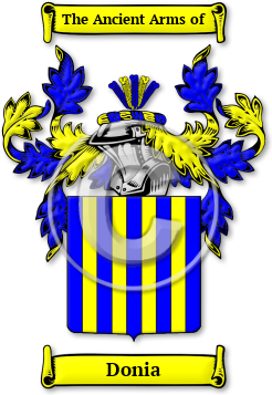 Donia Family Crest Download (jpg) Legacy Series - 150 DPI