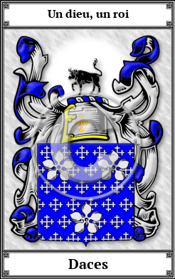 Daces Family Crest Download (JPG)  Book Plated - 150 DPI