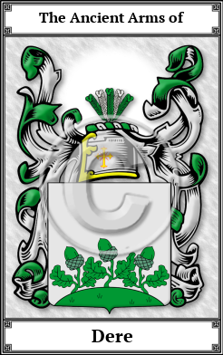 Dere Family Crest Download (JPG)  Book Plated - 150 DPI