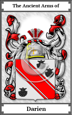 Darien Family Crest Download (JPG)  Book Plated - 150 DPI