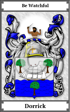 Dorrick Family Crest Download (JPG) Book Plated - 600 DPI