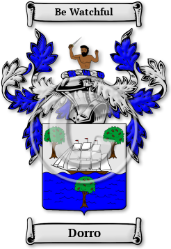 Dorro Family Crest Download (jpg) Legacy Series - 150 DPI