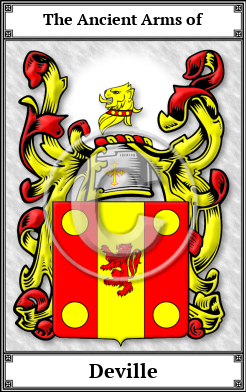 Deville Family Crest Download (JPG)  Book Plated - 150 DPI