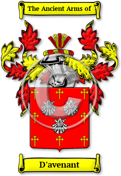D'avenant Family Crest Download (jpg) Legacy Series - 150 DPI