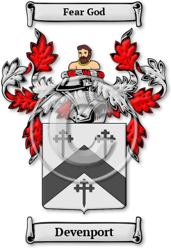 Devenport Family Crest Download (jpg) Legacy Series - 150 DPI