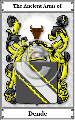 Dende Family Crest Download (JPG) Book Plated - 600 DPI