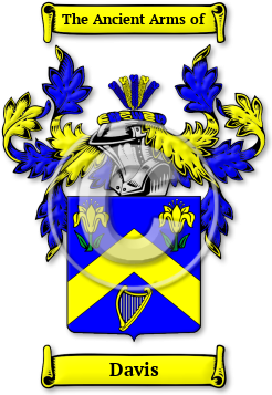 Davis Family Crest Download (jpg) Legacy Series - 150 DPI