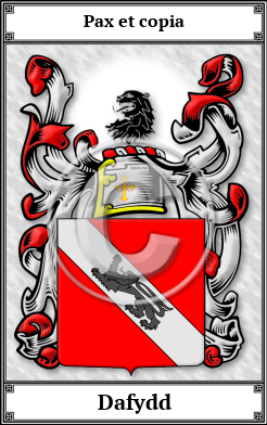 Dafydd Family Crest Download (JPG)  Book Plated - 150 DPI