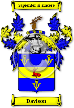 Davison Family Crest Download (jpg) Legacy Series - 150 DPI