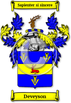 Deveyson Family Crest Download (jpg) Legacy Series - 150 DPI
