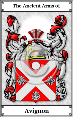 Avignon Family Crest Download (JPG)  Book Plated - 150 DPI