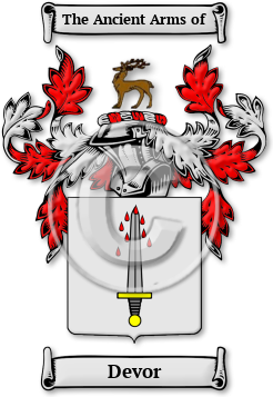 Devor Family Crest Download (jpg) Legacy Series - 150 DPI